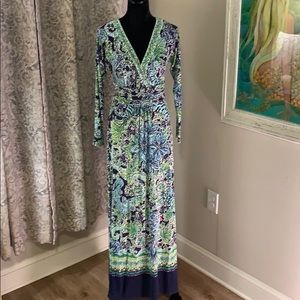 Lilly Pulitzer Riana Slub Escape Artist Maxi Dress